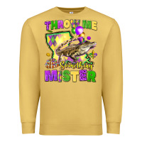 Antique Gold throw me something mister louisiana mardi gras Premium Sweatshirt - LillyAllenDesigns