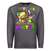 Charcoal Heather throw me something mister louisiana mardi gras Premium Sweatshirt - LillyAllenDesigns