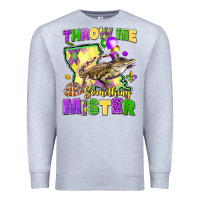 Heather Grey throw me something mister louisiana mardi gras Premium Sweatshirt - LillyAllenDesigns