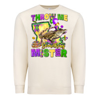 Sandshell throw me something mister louisiana mardi gras Premium Sweatshirt - LillyAllenDesigns