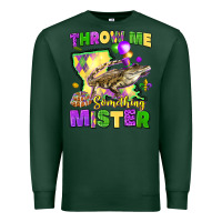 Sports Green throw me something mister louisiana mardi gras Premium Sweatshirt - LillyAllenDesigns