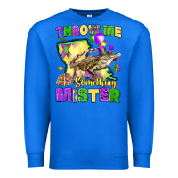True Royal throw me something mister louisiana mardi gras Premium Sweatshirt - LillyAllenDesigns