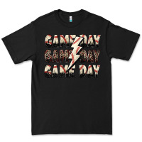 Black game day game day baseball lightning bolt Premium Tee - Zillion Design Studio