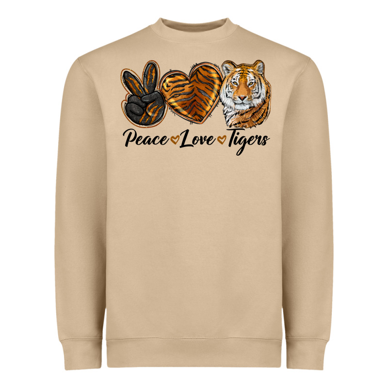 Peace Love Tigers Head Heavyweight Sweatshirt by JahusDesignShop | Teevron