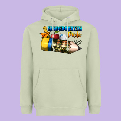 Kindergarten Dude Heavyweight Hoodie Designed By Bundleandbundleshop