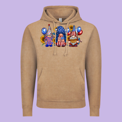America Gnomes Vintage Hoodie Designed By Racoondesign