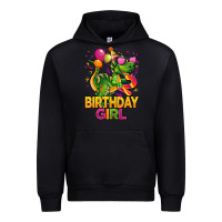 Black 2rd birthday girl t rex pink Urban Hoodie - CowGirlArtShop
