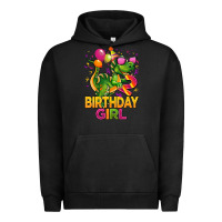 Pigment Black 2rd birthday girl t rex pink Urban Hoodie - CowGirlArtShop