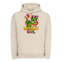 Pigment French Oak 2rd birthday girl t rex pink Urban Hoodie - CowGirlArtShop