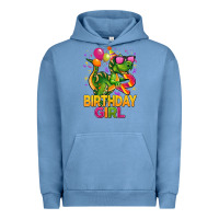 Pigment Pebble Blue 2rd birthday girl t rex pink Urban Hoodie - CowGirlArtShop