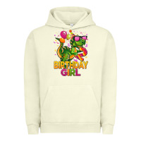 Pigment Pistachio 2rd birthday girl t rex pink Urban Hoodie - CowGirlArtShop