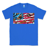 True Royal usa flag and leopard with wood license plate Classic Tee - Artiststas