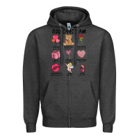Charcoal Heather god says i am valentine's day Zipper Hoodie - MaliasSmallBusiness