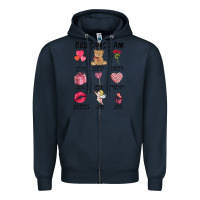 Navy god says i am valentine's day Zipper Hoodie - MaliasSmallBusiness