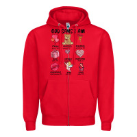 Red god says i am valentine's day Zipper Hoodie - MaliasSmallBusiness