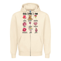 Sandshell god says i am valentine's day Zipper Hoodie - MaliasSmallBusiness