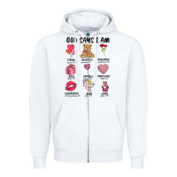 White god says i am valentine's day Zipper Hoodie - MaliasSmallBusiness