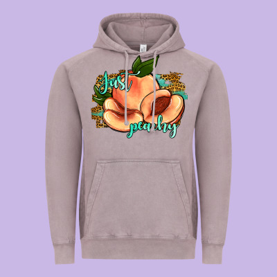 Just Peachy 2 Vintage Hoodie Designed By Jahusdesignshop