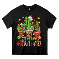Black christmas cactus feliz navidad Heavy Core Tee - Zillion Design Studio