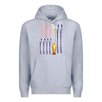 Heather Grey American Flag Beer Premium Hoodie - Bettercallsaul