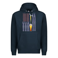 Navy American Flag Beer Premium Hoodie - Bettercallsaul