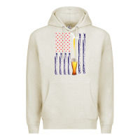 Oatmeal Heather American Flag Beer Premium Hoodie - Bettercallsaul