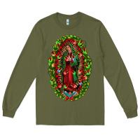 Army Green our lady of guadalupe christmas Long Sleeve Tee - Jasminsmagicworld