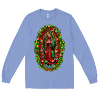Colony Blue our lady of guadalupe christmas Long Sleeve Tee - Jasminsmagicworld