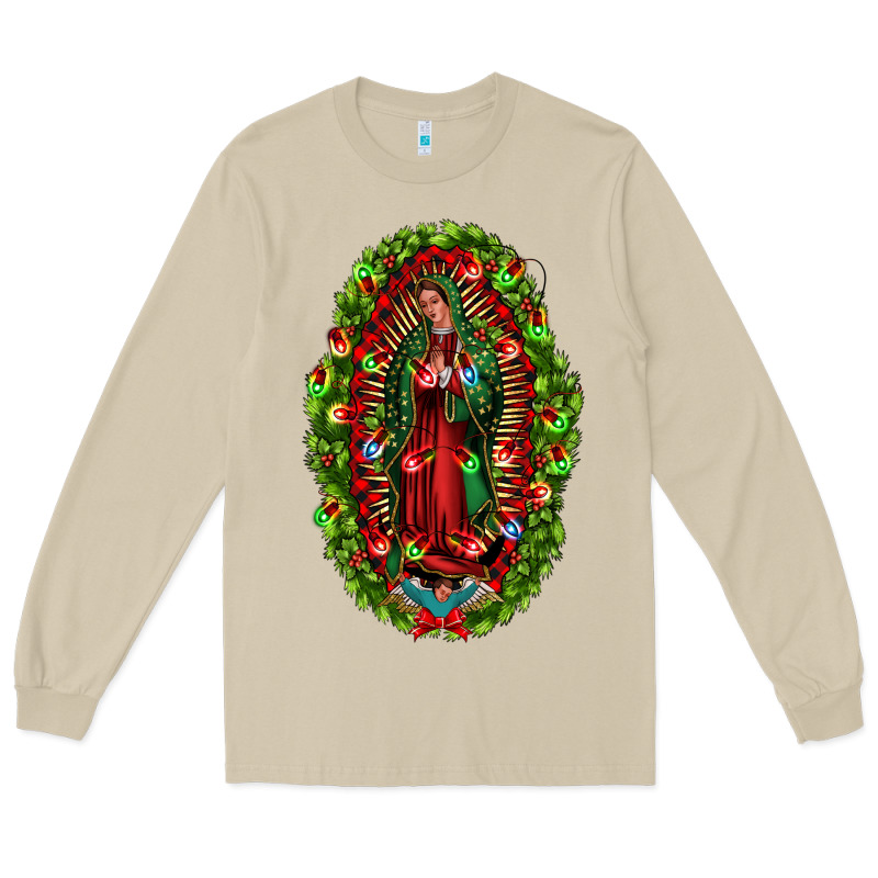 Our Lady Of Guadalupe Christmas Long Sleeve Tee by Jasminsmagicworld | Teevron