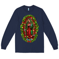 Navy our lady of guadalupe christmas Long Sleeve Tee - Jasminsmagicworld
