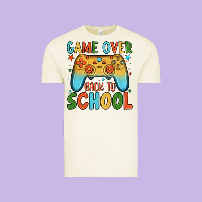 Game Over Back To School Vintage Tee Designed By Jahusdesignshop