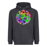 Smoke halloween round earrings 4 Heavyweight Hoodie - BundleAndBundleShop