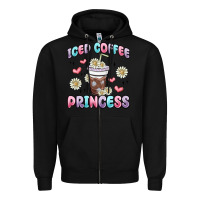 Black iced coffee princess Zipper Hoodie - MaliasSmallBusiness
