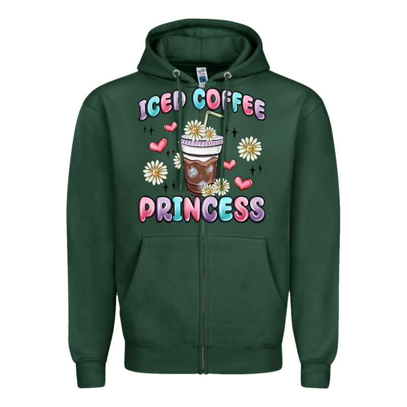 Iced Coffee Princess Zipper Hoodie by MaliasSmallBusiness | Teevron