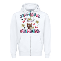 White iced coffee princess Zipper Hoodie - MaliasSmallBusiness