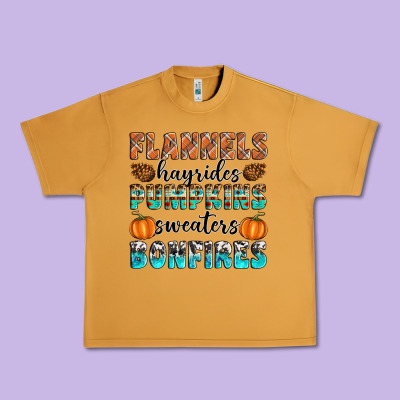 Flannels Hayrides Pumpkins Sweaters Bonfires Urban Heavy Tee Designed By Artiststas