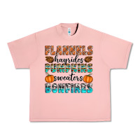 Salmon Flannels Hayrides Pumpkins Sweaters Bonfires Urban Heavy Tee - Artiststas