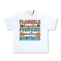 White Flannels Hayrides Pumpkins Sweaters Bonfires Urban Heavy Tee - Artiststas
