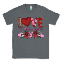 Charcoal Heather love is all you need Classic Tee - AdoDesignShop