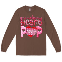 Chestnut you make my heart pop Long Sleeve Tee - NancyCooperArtShop