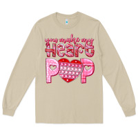 Mushroom you make my heart pop Long Sleeve Tee - NancyCooperArtShop