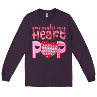 Plum you make my heart pop Long Sleeve Tee - NancyCooperArtShop