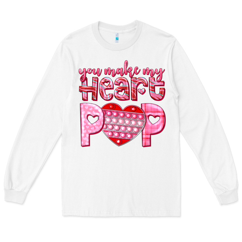 You Make My Heart Pop Long Sleeve Tee by NancyCooperArtShop | Teevron