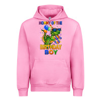 Fuchsia Pink mommy of the 5 th birthday boy t rex Urban Hoodie - CowGirlArtShop