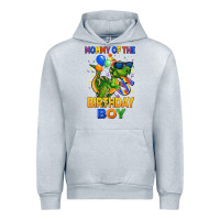 Heather Grey mommy of the 5 th birthday boy t rex Urban Hoodie - CowGirlArtShop