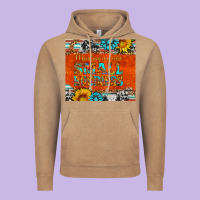 Minding My Own Small Business Vintage Hoodie Designed By Hra Design Shop