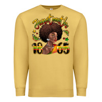 Antique Gold juneteenth 1865 black woman Premium Sweatshirt - LillyAllenDesigns