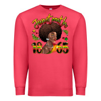 Cardinal juneteenth 1865 black woman Premium Sweatshirt - LillyAllenDesigns