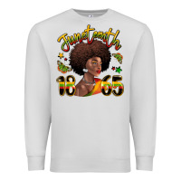 Dove Grey juneteenth 1865 black woman Premium Sweatshirt - LillyAllenDesigns
