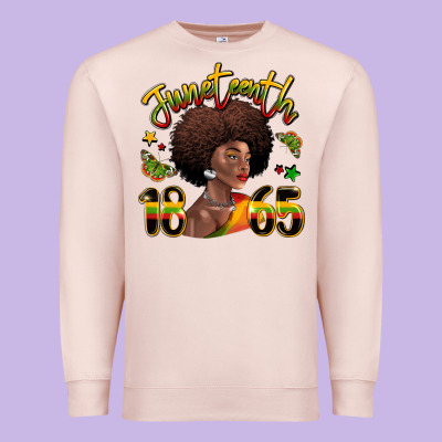 Juneteenth 1865 Black Woman Premium Sweatshirt Designed By Lillyallendesigns